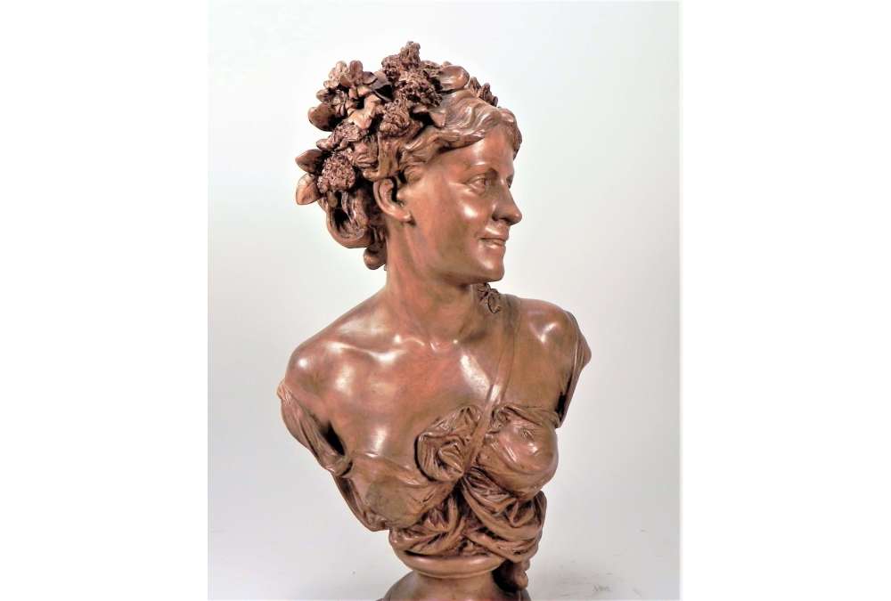 Buste en terre cuite de Carpeaux