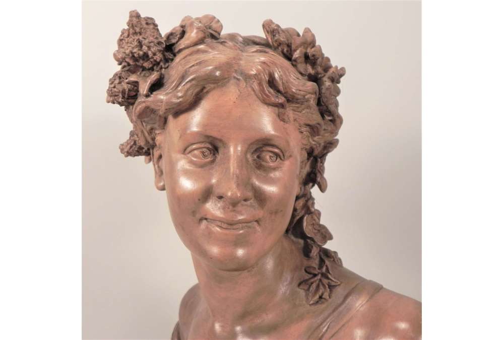 Buste en terre cuite de Carpeaux