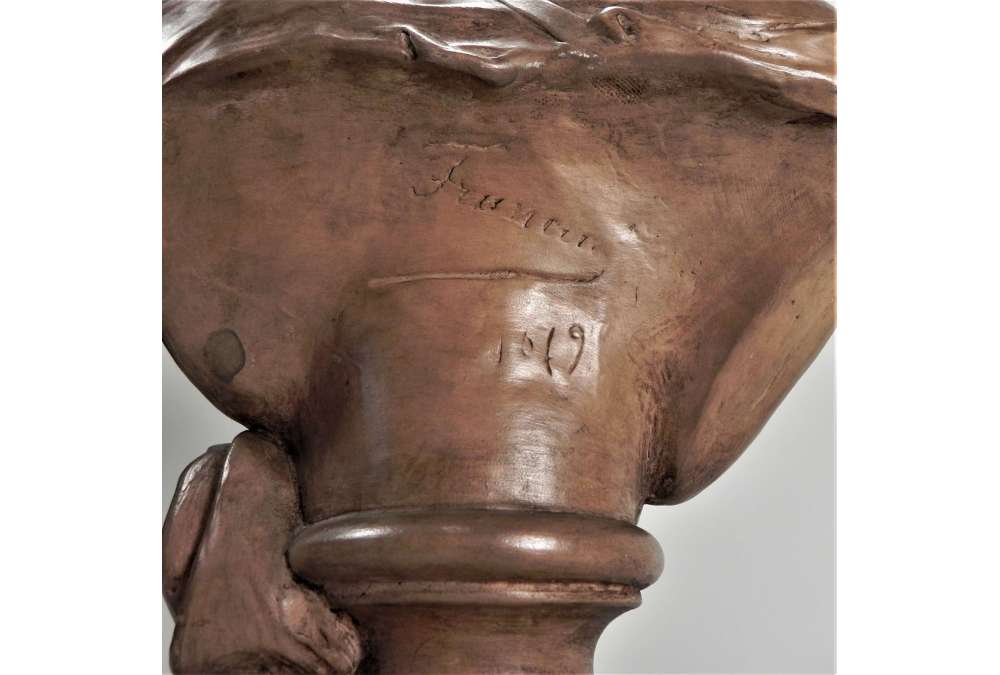 Buste en terre cuite de Carpeaux