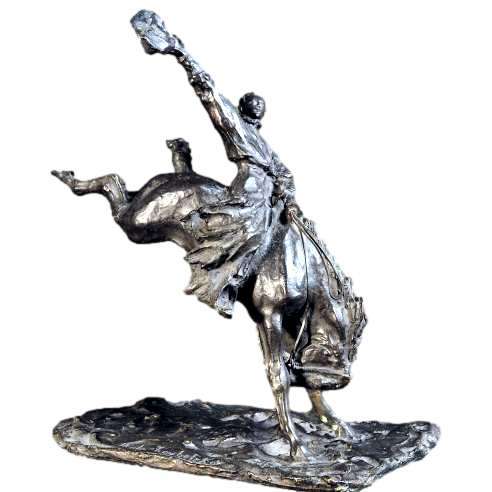 Sculpture de Cowboy en Bronze par Troubetzkoy