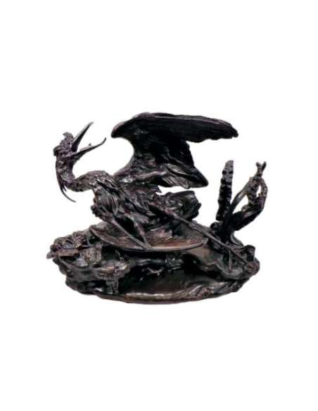 Ferdinand Pautrot — (1832 – 1874)+ Bronze cast, Dying Heron