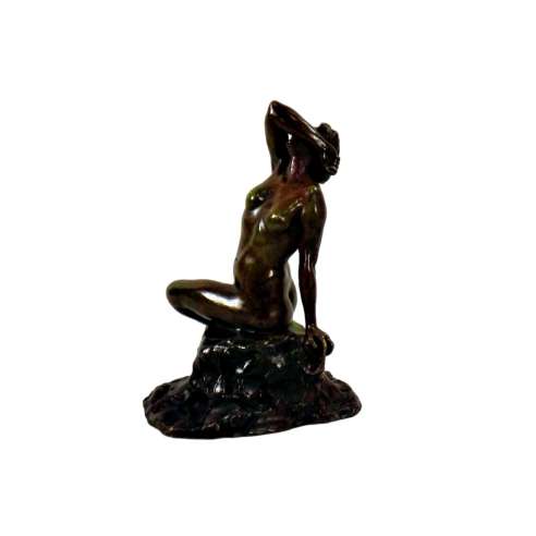 Bedell-Brichard Gabrielle-Jeanne +bronze +"Femme nue sur un rocher"