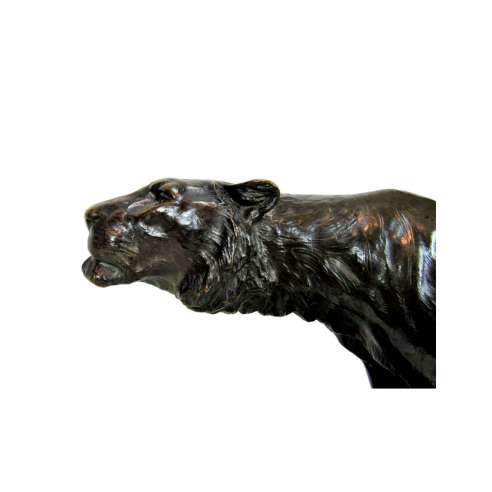 Georges Gardet — (1863-1939)+ Bronze cast, Panther on the lookout