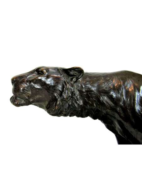 Georges Gardet Sculpture de panthère en bronze