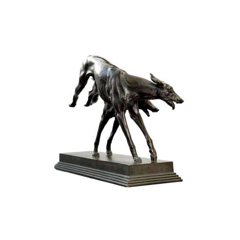 Otto Hofner — (1879-1946)+ Bronze cast, Racing Greyhounds