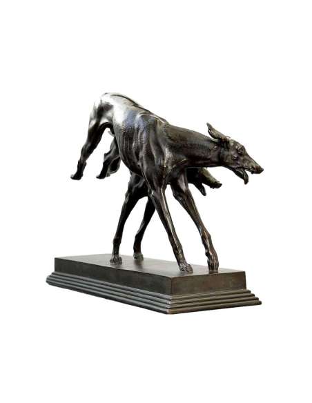 Otto Hofner Bronzen Windhonden