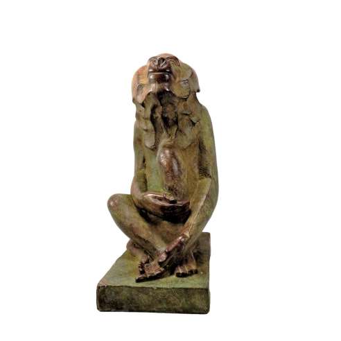 Akop Gurdjan (1881-1948), Bronze+ Seated Baboon