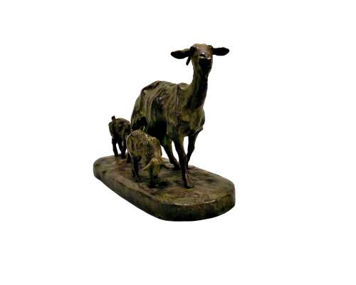 Bronzen Geitenbeeld door Ary Bitter