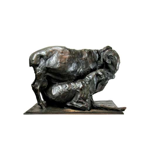 Albéric Collin (1886-1962), Bronze+ Bélier et brebis