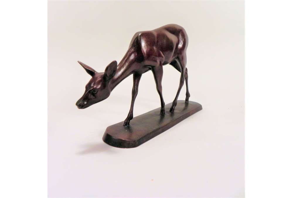 Rudolf Pauschinger (1882 -1957), Bronze+ Biche walking