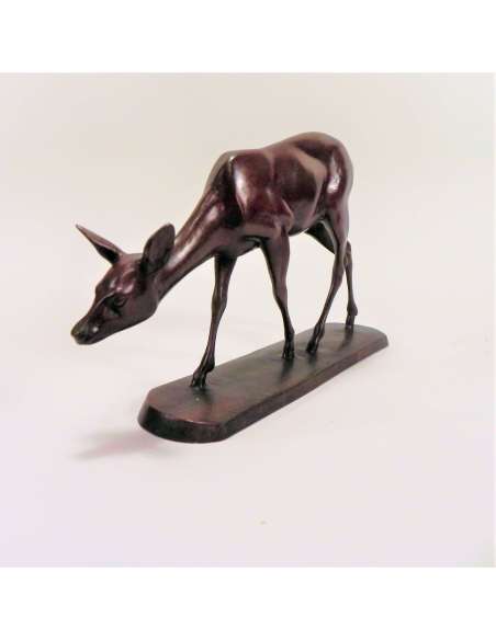 Rudolf Pauschinger (1882 -1957), Bronze+ Biche walking