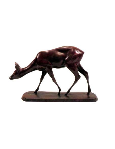 Rudolf Pauschinger (1882 -1957), Bronze+ Biche walking