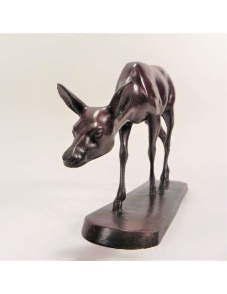 Rudolf Pauschinger (1882 -1957), Bronze+ Biche walking