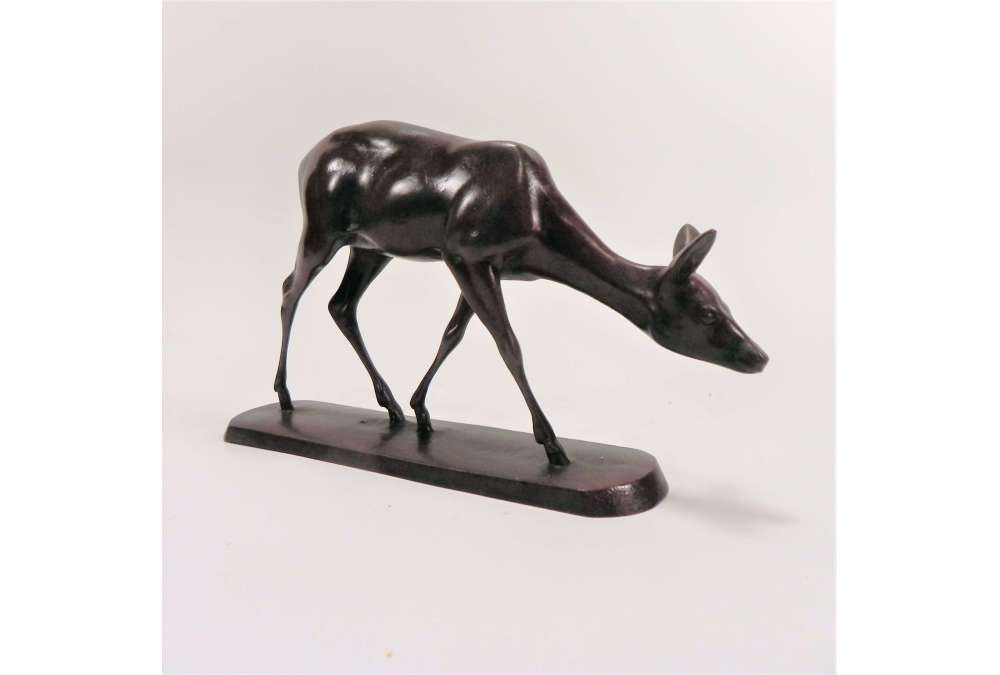 Rudolf Pauschinger (1882 -1957), Bronze+ Biche walking