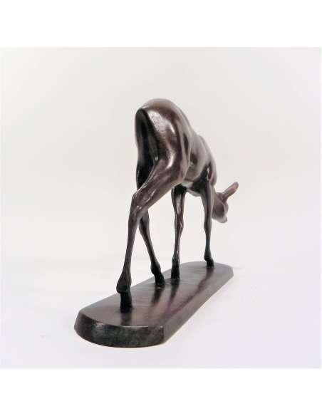 Rudolf Pauschinger (1882 -1957), Bronze+ Biche walking
