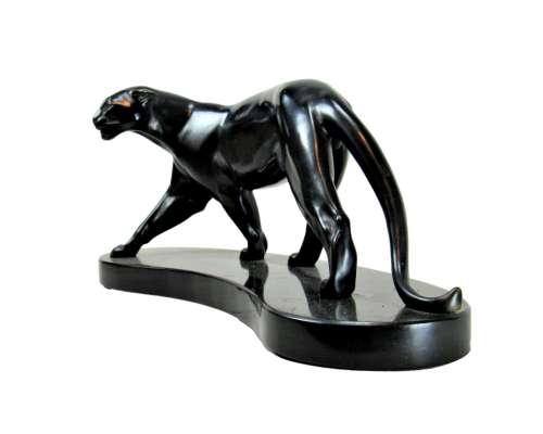 Panthère en bronze par Albert Poncin