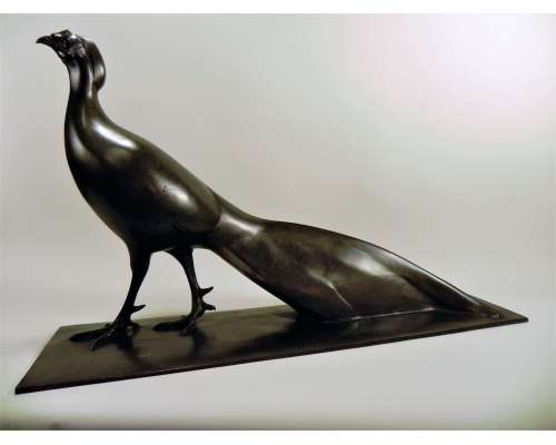 bronze pheasant sculpture by Anne-Marie Profillet 2