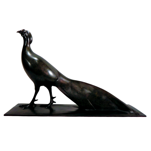 Profillet Anne-Marie (1898-1939), Bronze+ Chinese pheasant