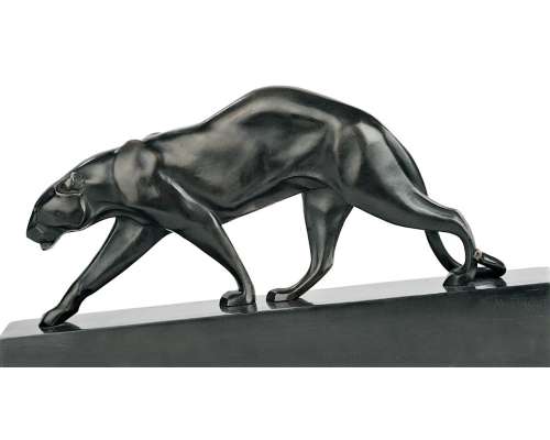 Maurice Prost (1894-1967), Bronze+ Panthère en marche