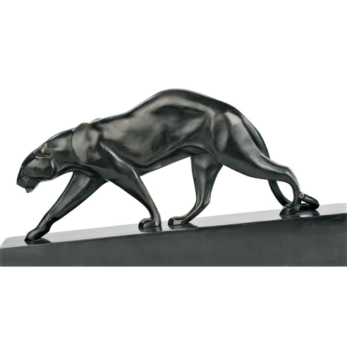 Maurice Prost (1894-1967), Bronze+ Panther on the march