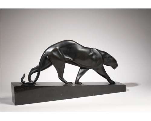 Maurice Prost (1894-1967), Bronze+ Panthère en marche 2