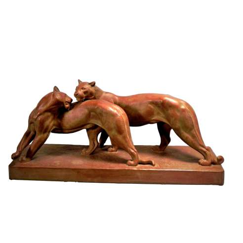 René Rochard (1906-1984), Terracotta+ Panters