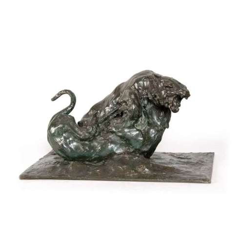 Guido Righetti – (1875-1958), Bronze+ Tigres combattants n°1