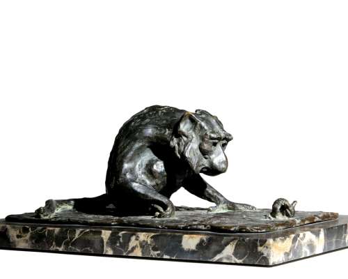 Guido Righetti (1875-1958), Brons+ Aap met muis