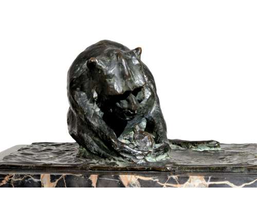 bronzen apenbeeld door Guido Rigehtti