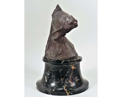 Sculpture bronze poisson voile de chine rachel van dantzig 2