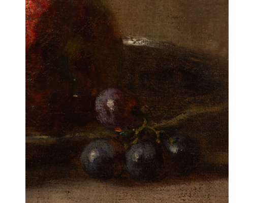 Euphémie Muraton Stilleven met Vruchten Olieverf op Doek 19e Eeuw 2
