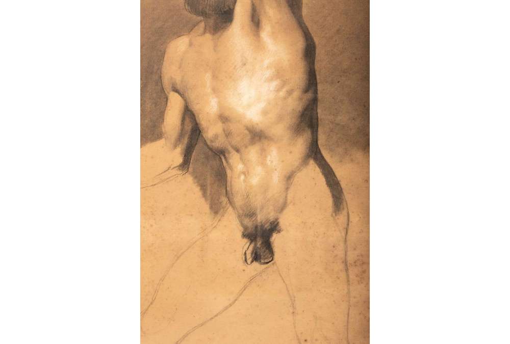 Mannelijke naakttekening - 19e-eeuwse academische kunst