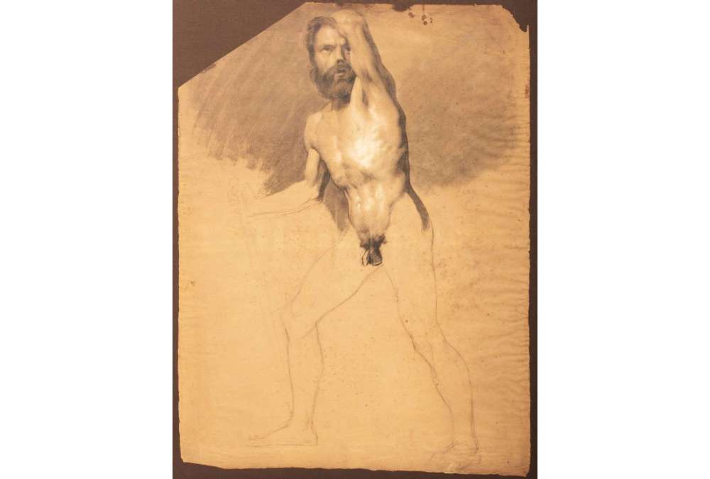 Mannelijke naakttekening - 19e-eeuwse academische kunst