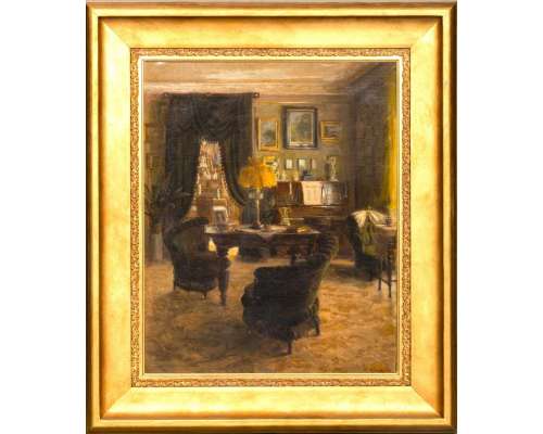 Antiek olieverf op doek van Christian Valdemar Clausen 2