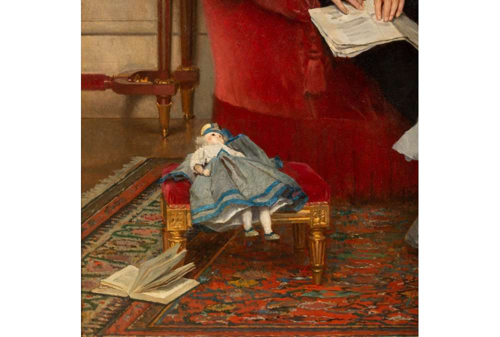 Gustave de Jonghe Peintures | scène d'intérieur domestique