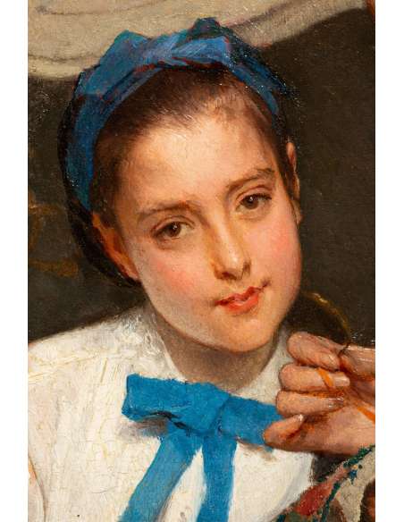 Gustave de Jonghe Peintures | scène d'intérieur domestique