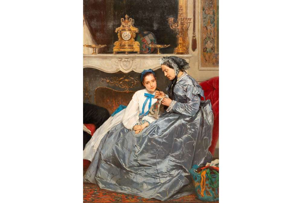 Gustave de Jonghe Peintures | scène d'intérieur domestique