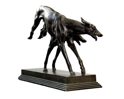 Otto Hofner Bronzen Windhonden