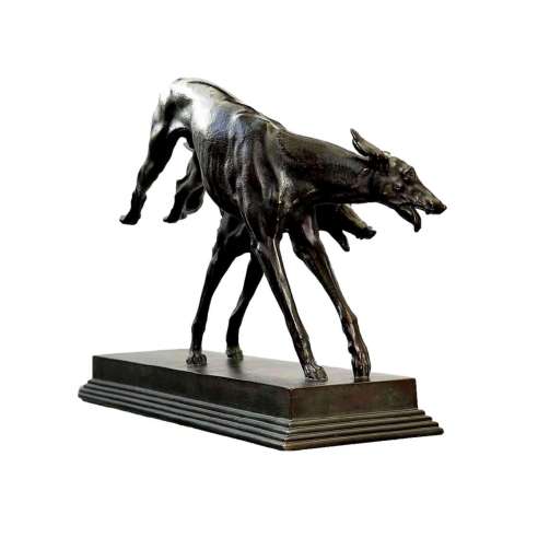 Otto Hofner — (1879-1946)+ Bronze cast, Racing Greyhounds