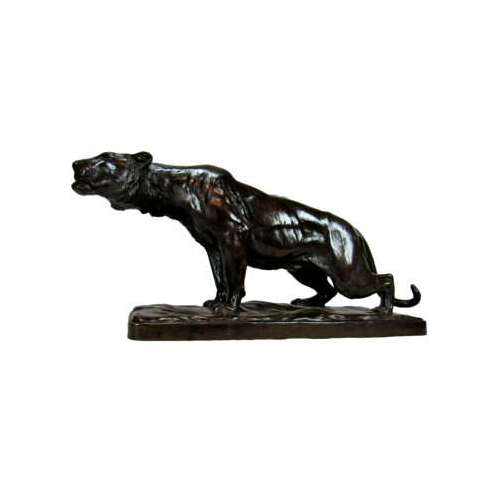 Georges Gardet — (1863-1939)+ Bronze cast, Panther on the lookout