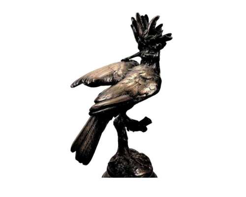 Bronzen hop sculptuur door Alfred Dubucand