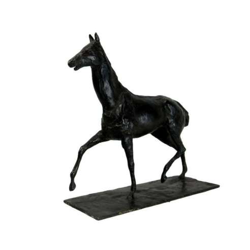 Edgar Degas (1834 – 1917),  Brons+« Cheval marchant au pas relevé (Snel dravend paard) »