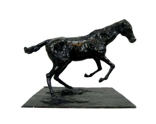 Cast bronze art By Edgar Degas - Horse Clearing an Obstacle