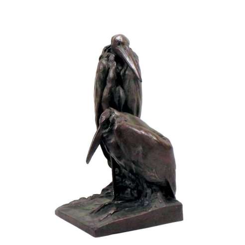 Josuë Dupon — 1864-1935, Bronze cast, Marabouts