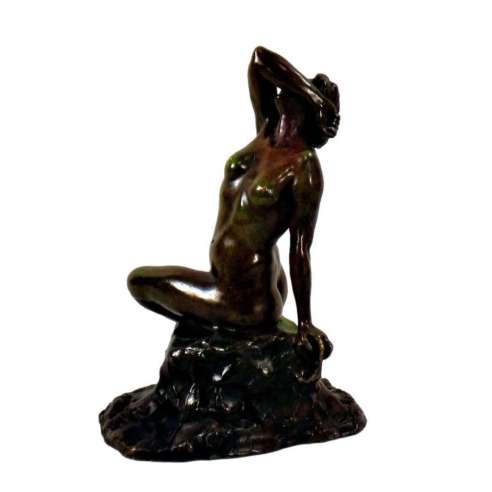 Bedell-Brichard Gabrielle-Jeanne + bronze "Andromeda (Naked woman on a rock)"