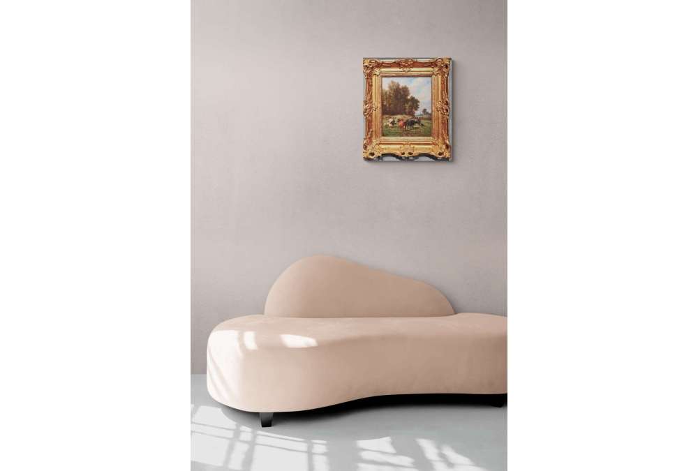 Peinture à l'huile du 19e siècle de Louis Robbe