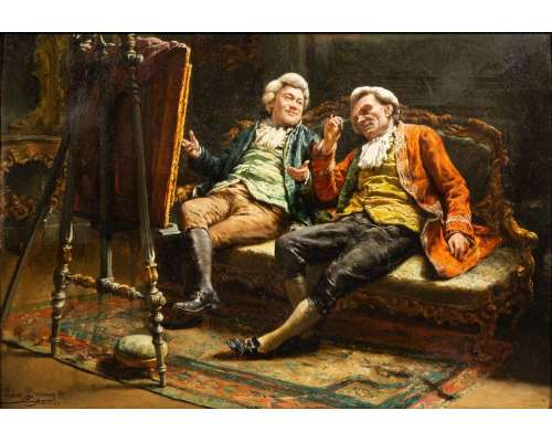 Art de collection du peintre Léon Brunin - Huile sur panneau 2